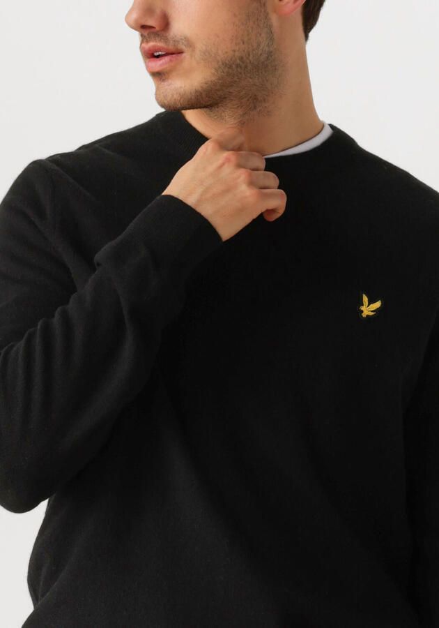 LYLE & SCOTT Heren Truien & Vesten Lambswool Blend Crew Neck Jumper Zwart - Foto 2
