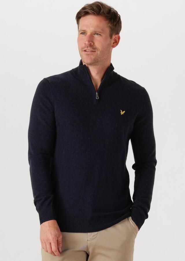 LYLE & SCOTT Heren Truien & Vesten Lambswool Blend Quarter Zip Jumper Donkerblauw - Foto 4