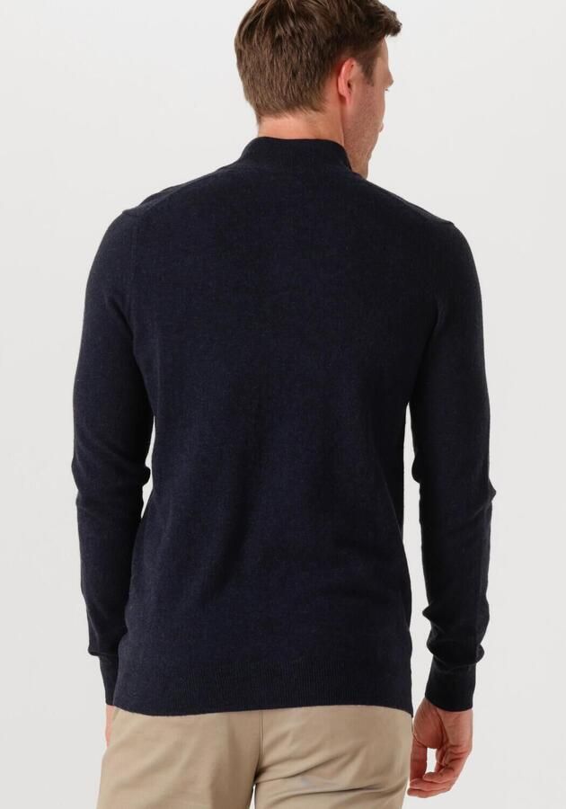 LYLE & SCOTT Heren Truien & Vesten Lambswool Blend Quarter Zip Jumper Donkerblauw