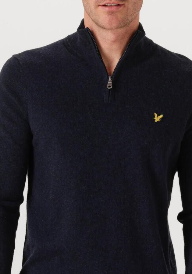 LYLE & SCOTT Heren Truien & Vesten Lambswool Blend Quarter Zip Jumper Donkerblauw - Foto 2