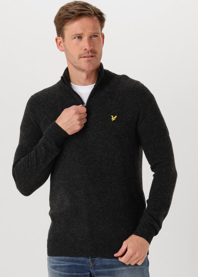 LYLE & SCOTT Heren Truien & Vesten Lambswool Blend Quarter Zip Jumper Donkergrijs - Foto 4