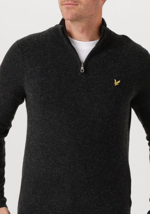LYLE & SCOTT Heren Truien & Vesten Lambswool Blend Quarter Zip Jumper Donkergrijs - Foto 2