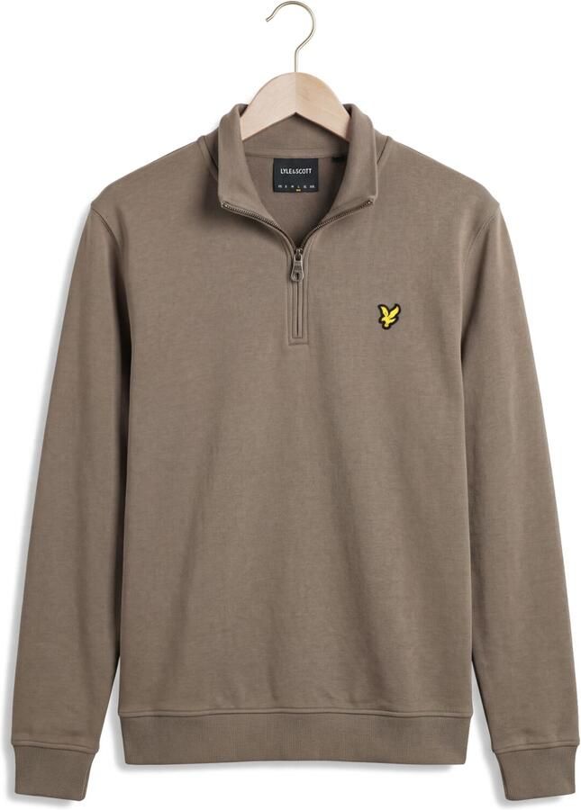 Lyle & Scott Sweater Lyle & Scott ML2022V LOOPBACK QUARTER ZIP SWEAT-X569 KHAKI ASH - Foto 2