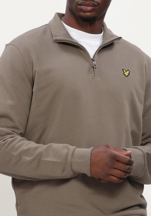 Lyle & Scott Sweater Lyle & Scott ML2022V LOOPBACK QUARTER ZIP SWEAT-X569 KHAKI ASH - Foto 4