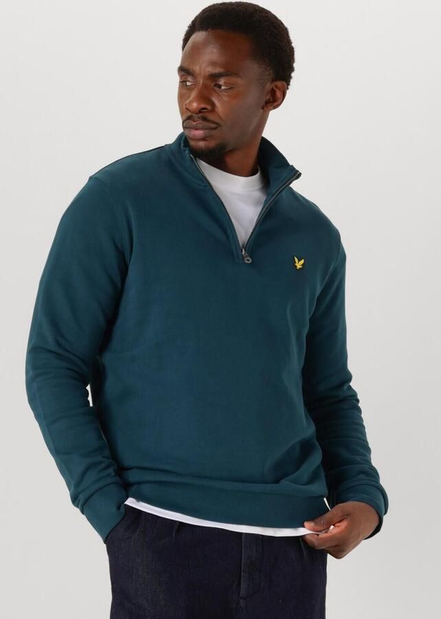 LYLE & SCOTT Heren Truien & Vesten Loopback Quarter Zip Sweat Petrol - Foto 4