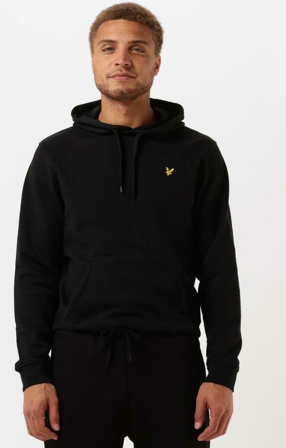 Lyle & Scott Katoenen Pullover Hoodie met Kangaroo Zak Zwart Heren - Foto 3