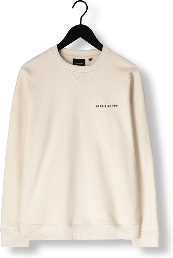 LYLE & SCOTT Heren Truien & Vesten Script Brush Back Crew Neck Sweatshirt Ecru - Foto 2