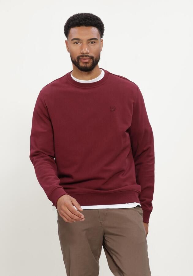 LYLE & SCOTT Heren Truien & Vesten Superfine Crew Neck Sweatshirt Bordeaux