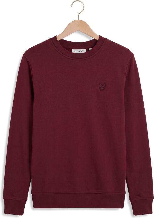 LYLE & SCOTT Heren Truien & Vesten Superfine Crew Neck Sweatshirt Bordeaux - Foto 2