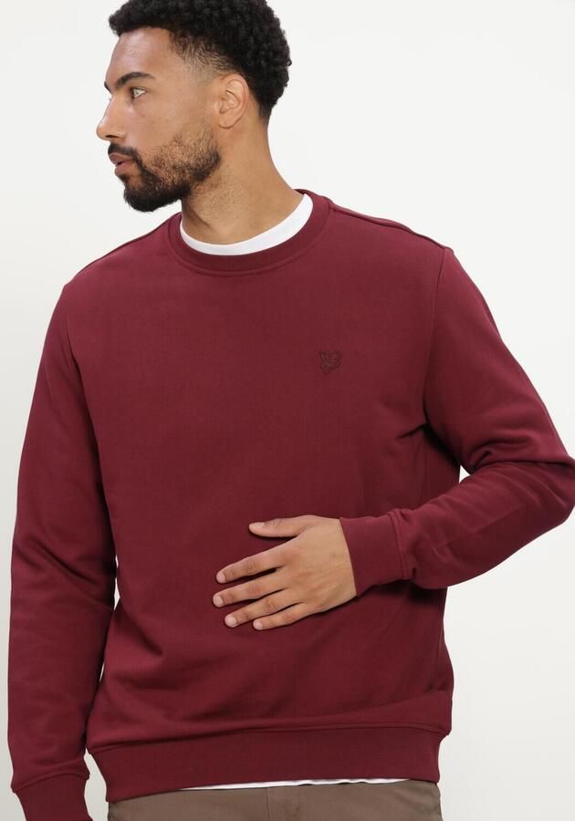 LYLE & SCOTT Heren Truien & Vesten Superfine Crew Neck Sweatshirt Bordeaux - Foto 4