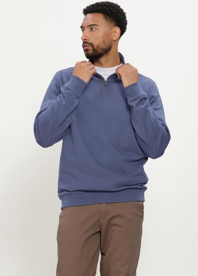 LYLE & SCOTT Heren Truien & Vesten Superfine Quarter Zip Sweatshirt Blauw