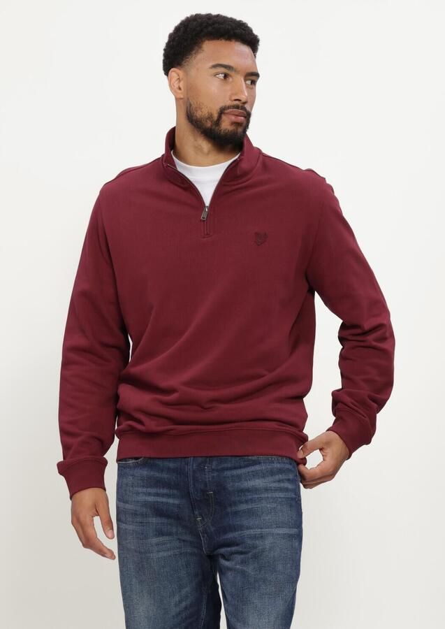 LYLE & SCOTT Heren Truien & Vesten Superfine Quarter Zip Sweatshirt Bordeaux