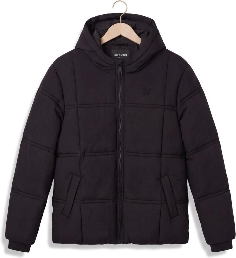 LYLE & SCOTT Jongens Jassen Tonal Eagle Padded Coat Zwart