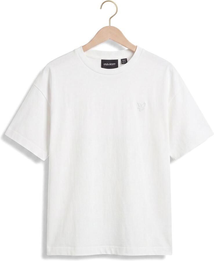 LYLE & SCOTT Polo's & T-shirts Heavy Weight Relaxed T-shirt Wit - Foto 3