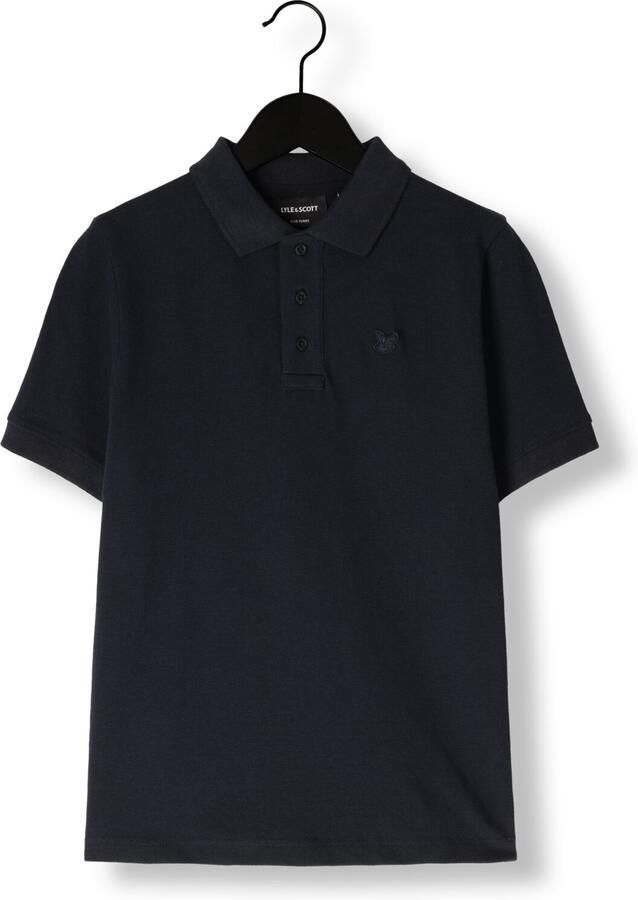 LYLE & SCOTT Jongens Polo's & T-shirts Linen Polo Shirt Donkerblauw