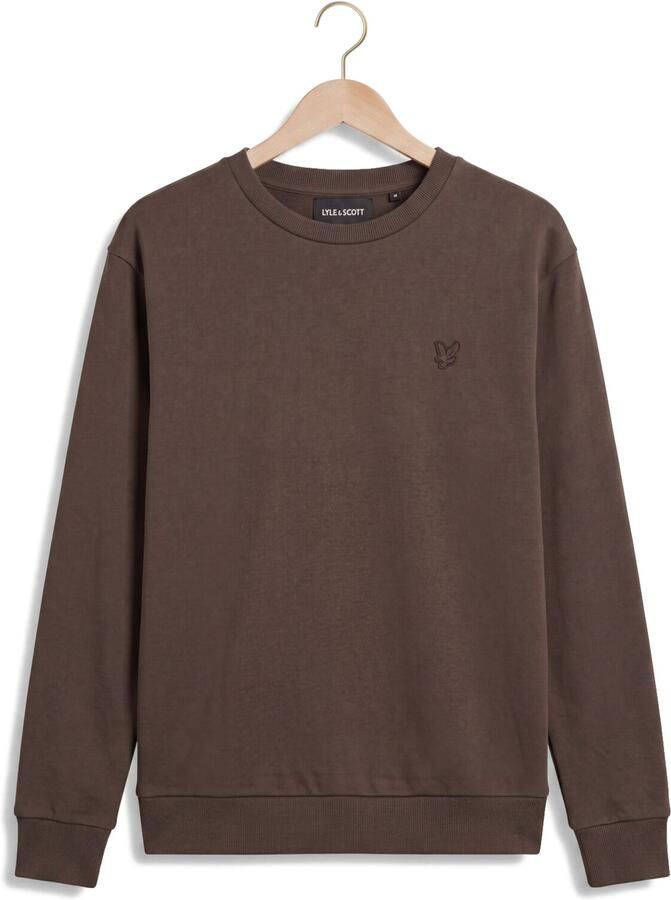 LYLE & SCOTT Jongens Truien & Vesten Heavy Weight Drop Shoulder Crew Neck Bruin