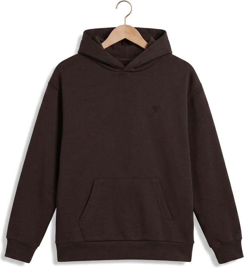 LYLE & SCOTT Jongens Truien & Vesten Heavy Weight Drop Shoulder Hoodie Bruin