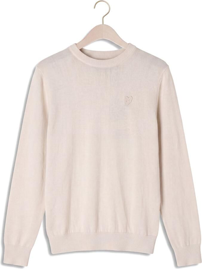 LYLE & SCOTT Jongens Truien & Vesten Knitted Tonal Eagle Crew Neck Jumper Beige