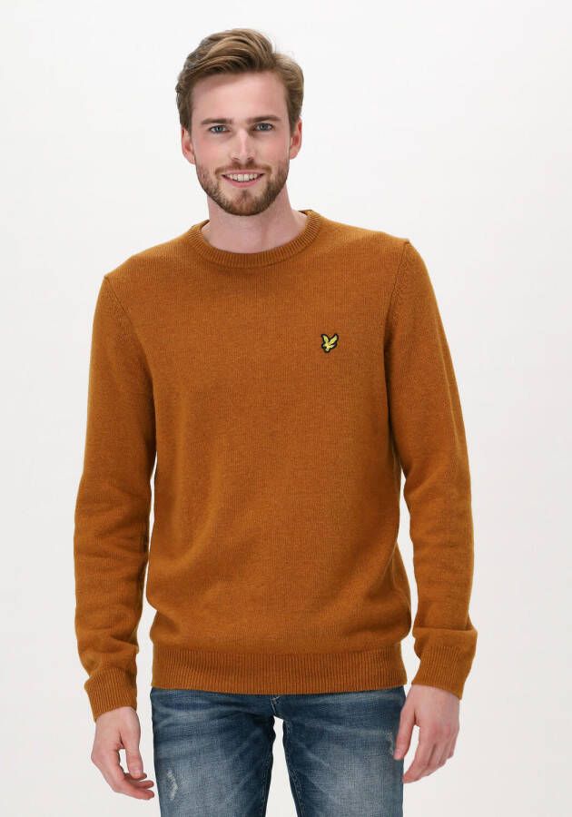 Lyle & Scott Oranje Trui Crew Neck Lambswool Blend Jump