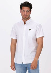 Lyle & Scott Witte Casual Overhemd Ss Oxford Shirt