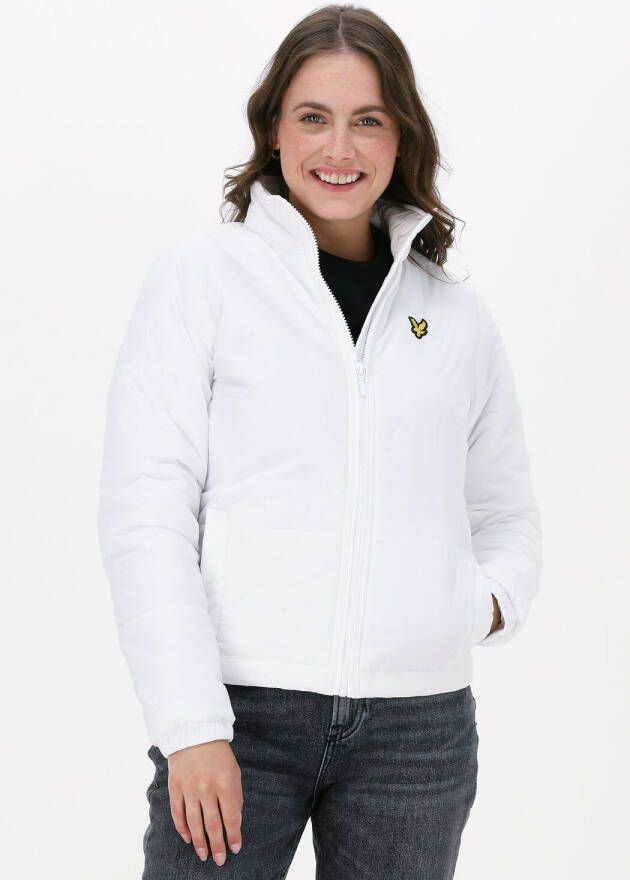 Lyle & Scott Witte Gewatteerde Jas Lightweight Puffer Jacket