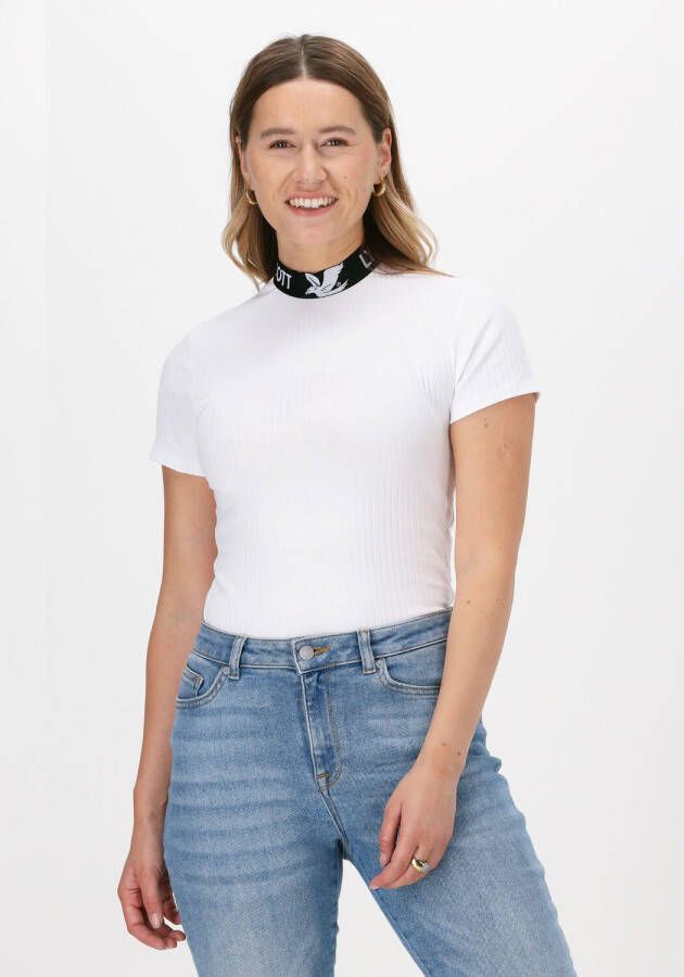 LYLE & SCOTT Dames Tops & T-shirts Branded Collar T-shirt Wit