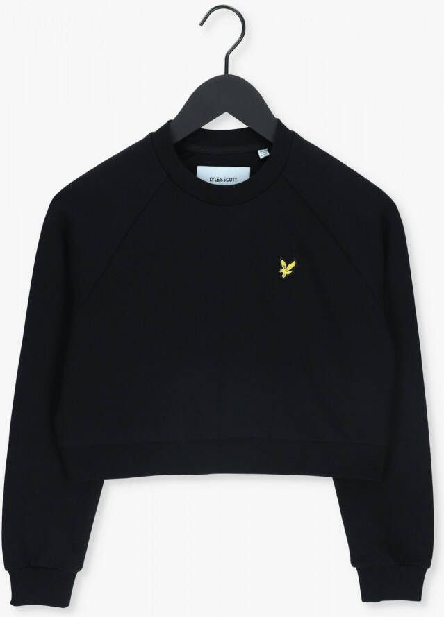 Lyle & Scott Zwarte Sweater Cropped Sweatshirt