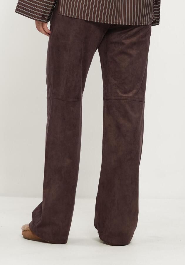 MAC Dames Broeken 0455 Velour Chiara Wide Leg Bruin-32 - Foto 2