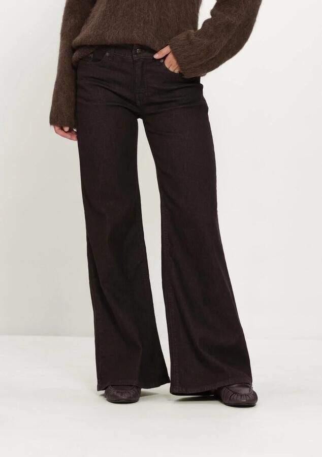 MAC Dames Jeans 0333 Auth. Comfort Vintage Denim Wide Flare Bruin-32
