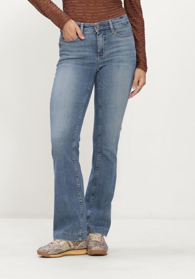 MAC Dames Jeans 0358l Authentic Mega Flex Dream Boot Authentic Bootcut Blauw-34