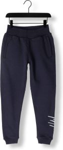 Malelions slim fit joggingbroek Split Essential met logo donkerblauw lichtblauw