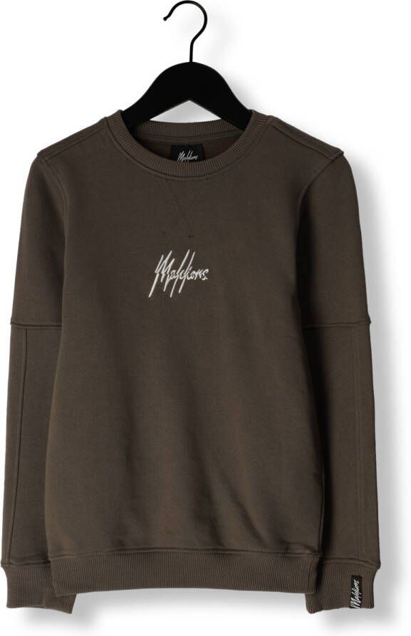 lions sweater Split Essentials met logo bruin beige Logo 140