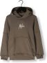 Malelions hoodie Split Essentials met backprint bruin beige Sweater Backprint 164 - Thumbnail 1