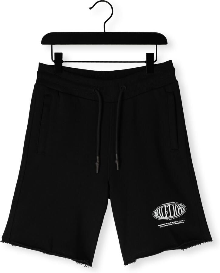 MALELIONS Jongens Broeken Damaged Hem Shorts Zwart