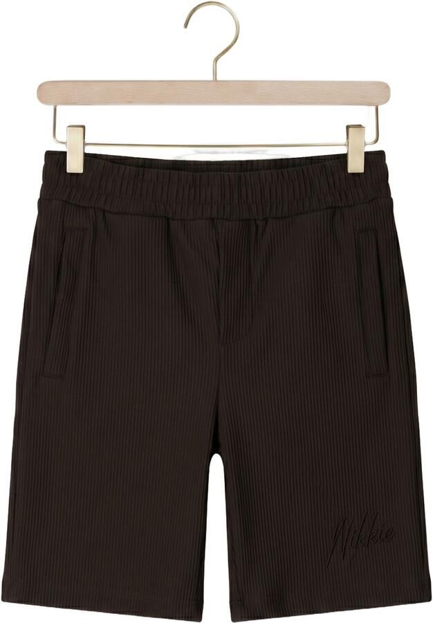 MALELIONS Jongens Broeken Horizon Ribbed Shorts Bruin