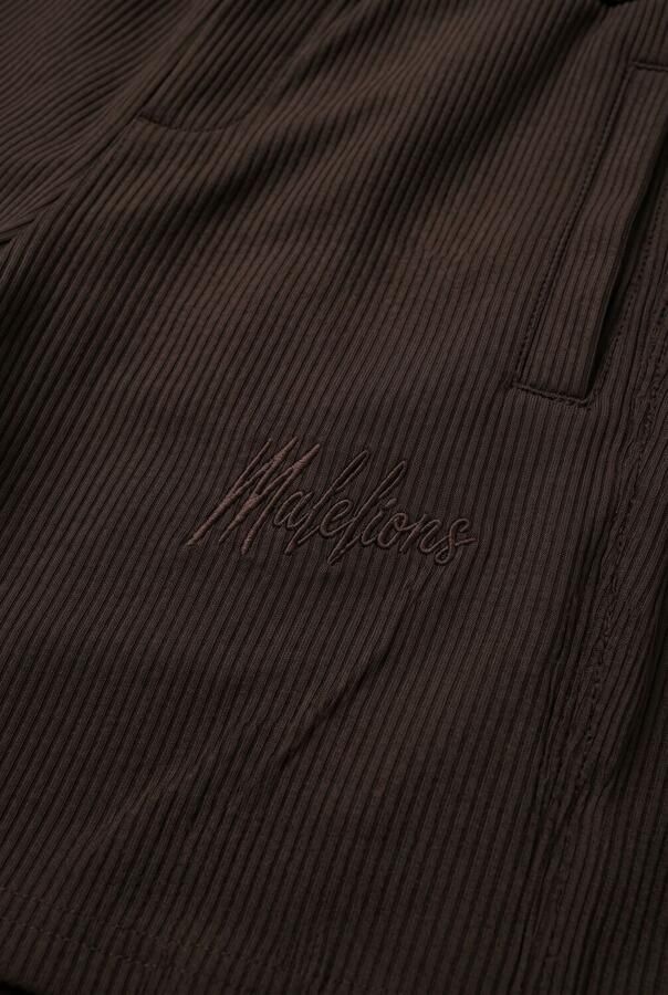 MALELIONS Jongens Broeken Horizon Ribbed Shorts Bruin - Foto 2