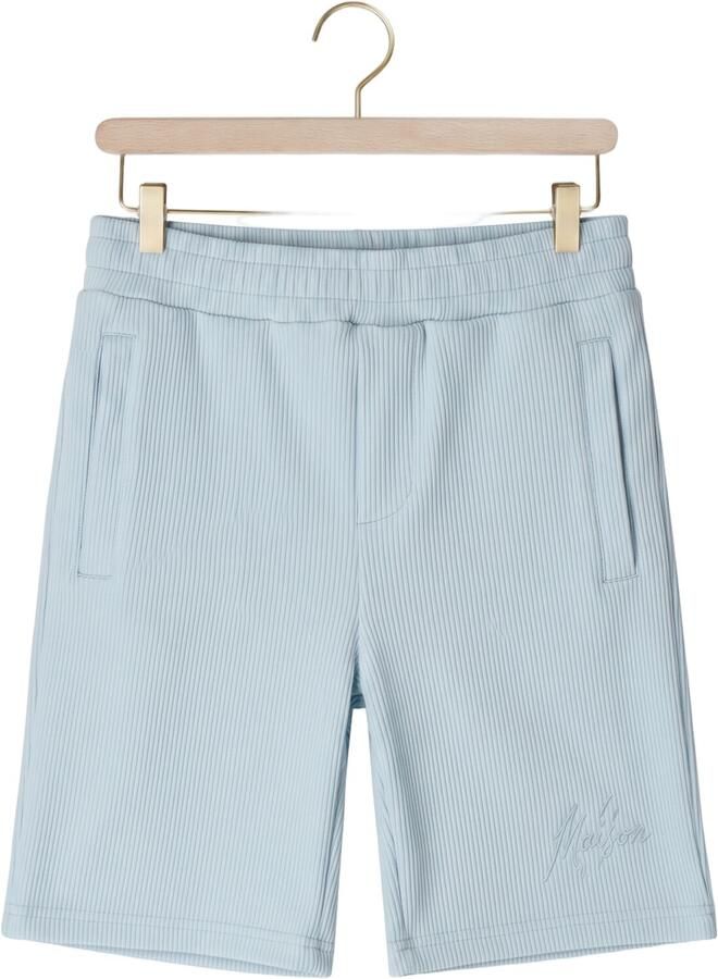 MALELIONS Jongens Broeken Horizon Ribbed Shorts Lichtblauw