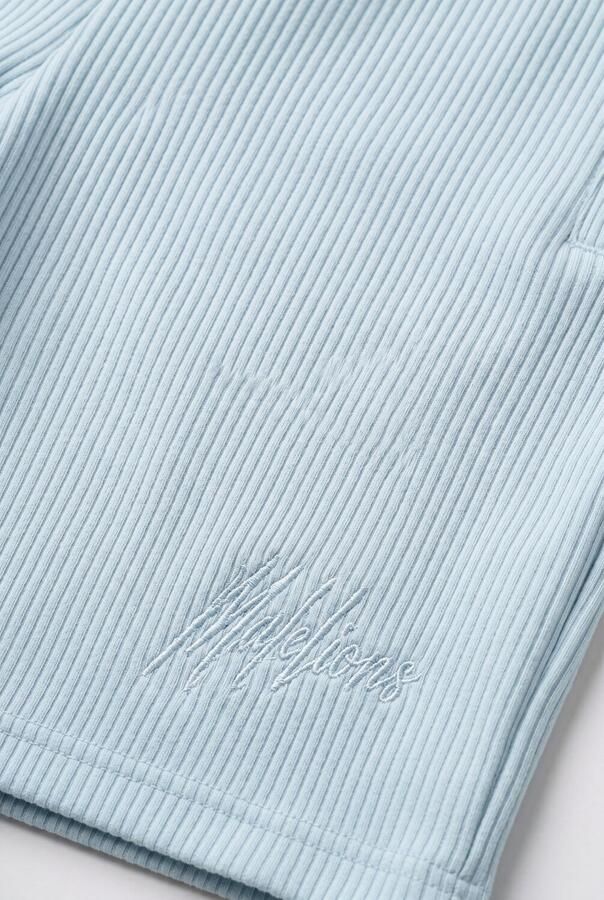 MALELIONS Jongens Broeken Horizon Ribbed Shorts Lichtblauw - Foto 2