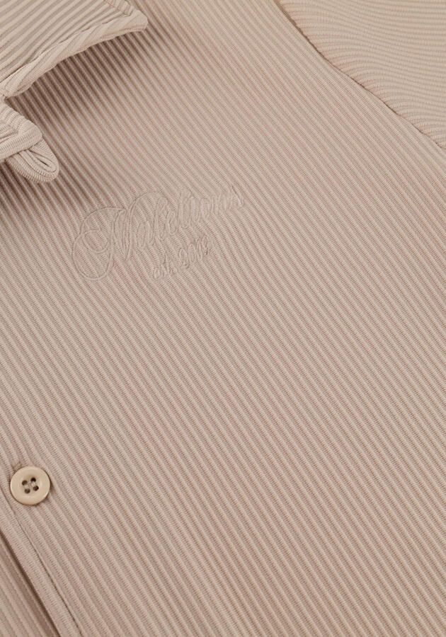 MALELIONS Jongens Overhemden Ribbed Script Shirt Beige - Foto 2