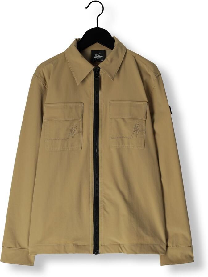 MALELIONS Jongens Overhemden Ripstop Zip Overshirt Zand - Foto 3