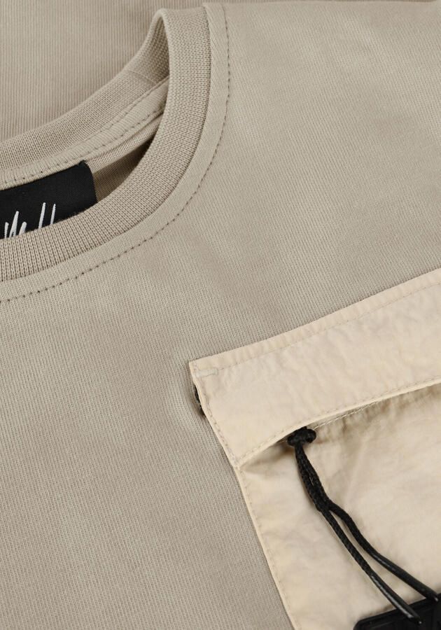 MALELIONS Jongens Polo's & T-shirts Pocket T-shirt Taupe