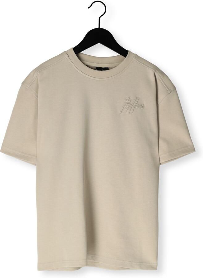 MALELIONS Jongens Polo's & T-shirts Relaxed Interlock T-shirt Beige