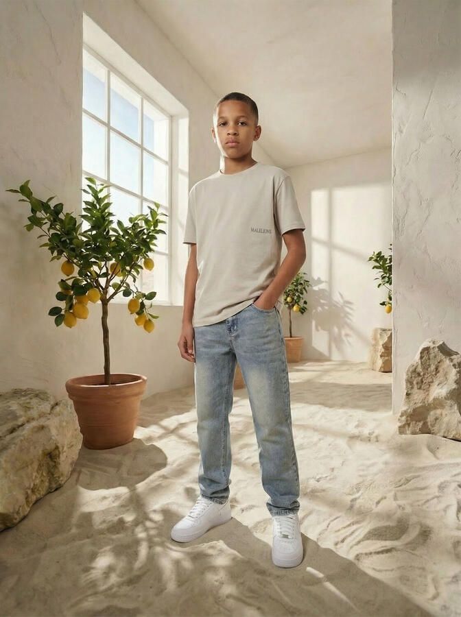 MALELIONS Jongens Polo's & T-shirts Relaxed Lago T-shirt Khaki - Foto 3