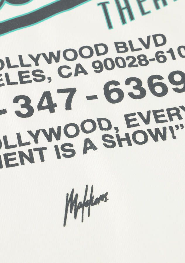 MALELIONS Jongens Polo's & T-shirts Theatre T-shirt Wit - Foto 2