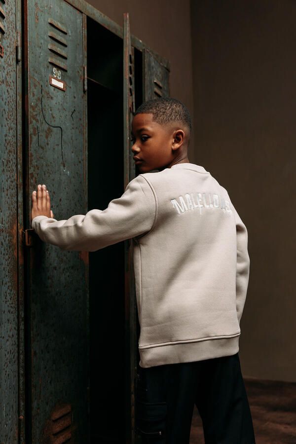 MALELIONS Jongens Truien & Vesten Paint Sweater Beige - Foto 2
