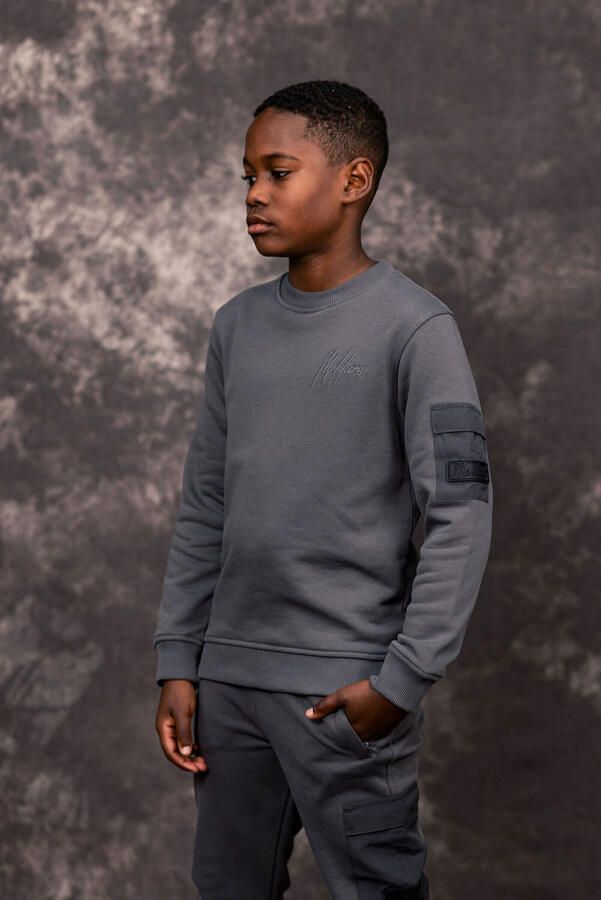 MALELIONS Jongens Truien & Vesten Pocket Sweater Donkergrijs - Foto 2