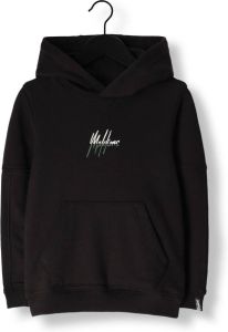 Malelions hoodie Split Essentials met backprint zwart donkergroen
