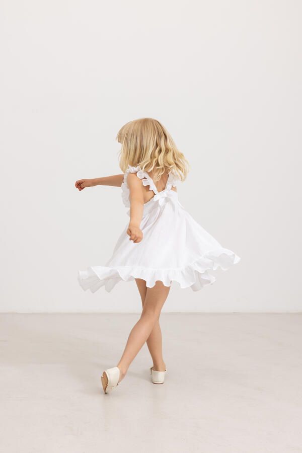 MARMAR COPENHAGEN Meisjes Jurken Danita Frill Wit - Foto 2