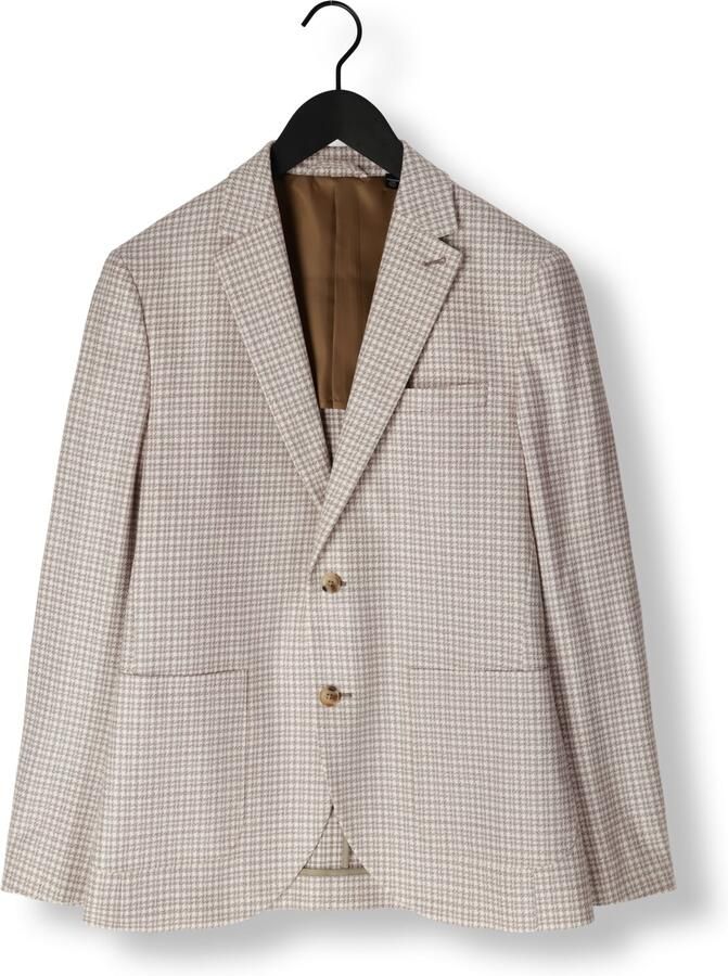 Matinique geruit slim fit colbert met wol oyster gray