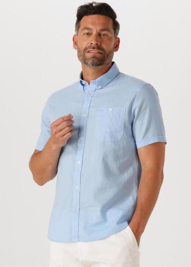 Matinique regular fit overhemd MAtrostol met linnen chambray blue - Foto 4